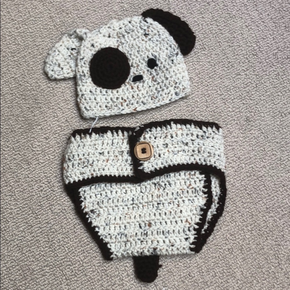 Handmade puppy photo outfit